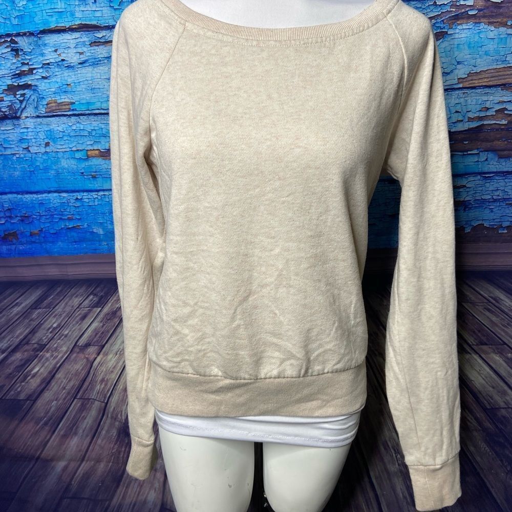 Roxy heathered light pink sweatshirt medium